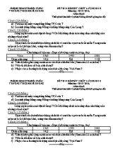 Đề khảo sát chất lượng học kì II Địa lí lớp 8 - Năm học 2015-2016 - Trường THCS Nhuế Dương
